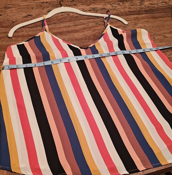 New! Allison Joy for Evereve striped cami tank multicolored - Picture 9 of 10